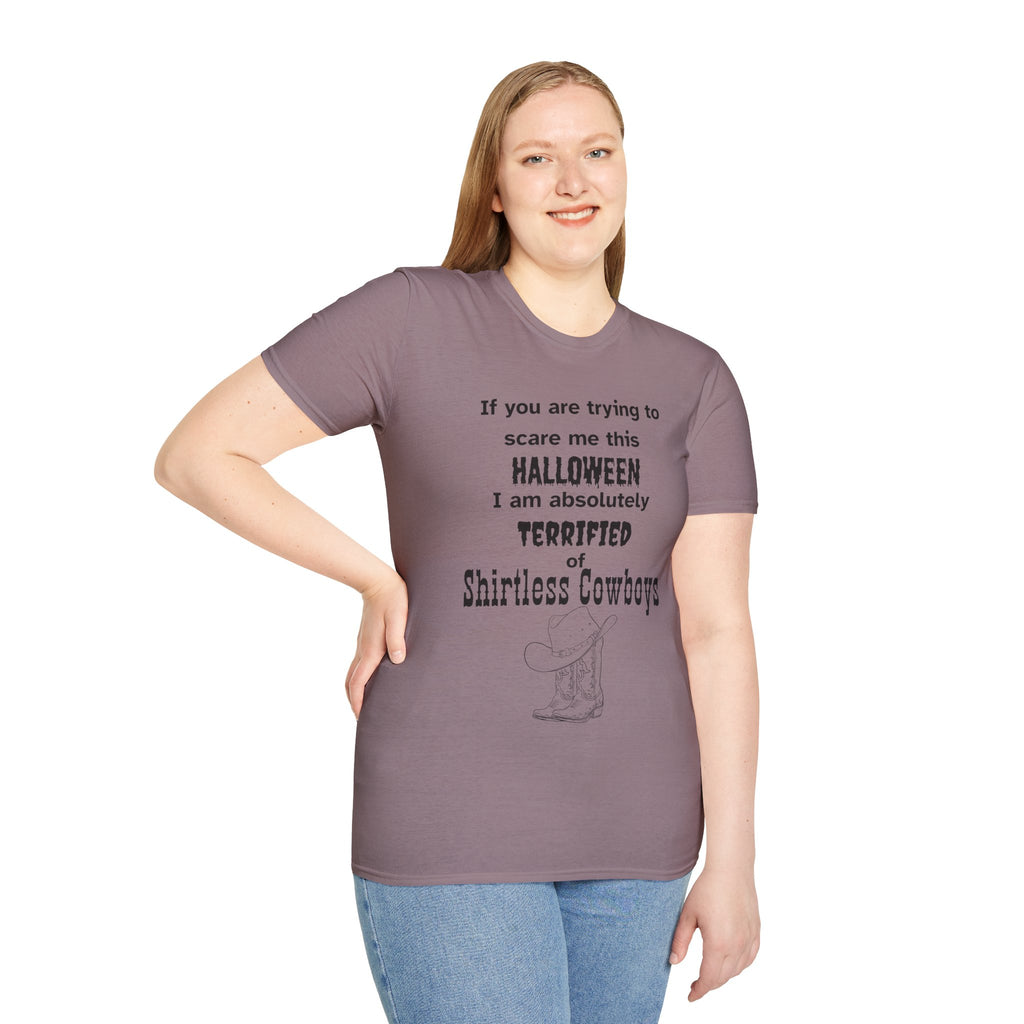 Terrified of shirtless cowboys Tee - Disgraced Edition