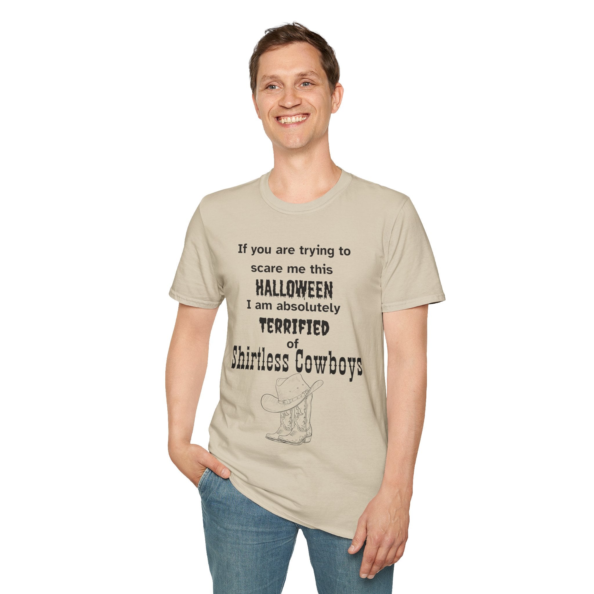 Terrified of shirtless cowboys Tee - Disgraced Edition